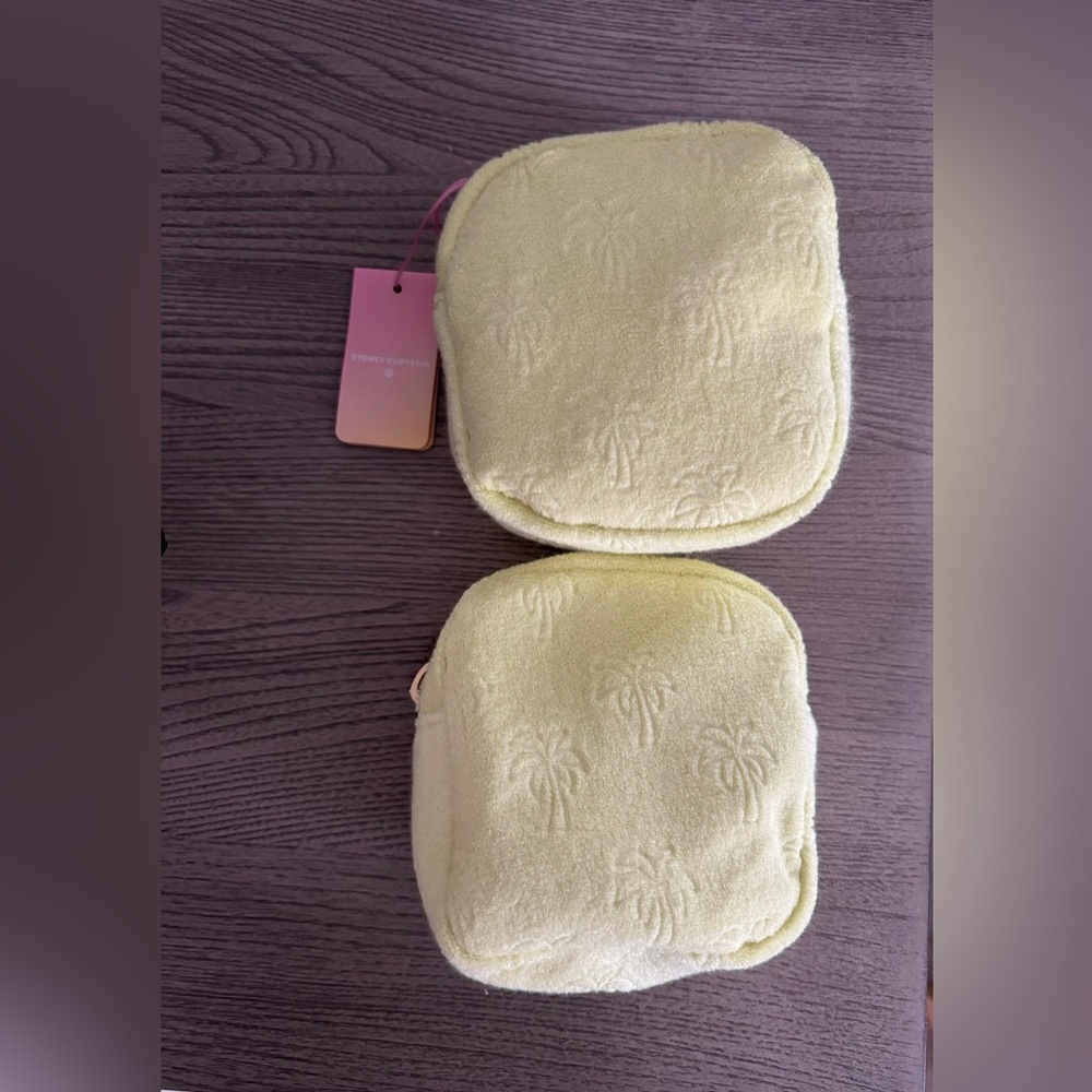 Stoney Clover Lane - “peep” yellow palm makeup/assoc bags (2)